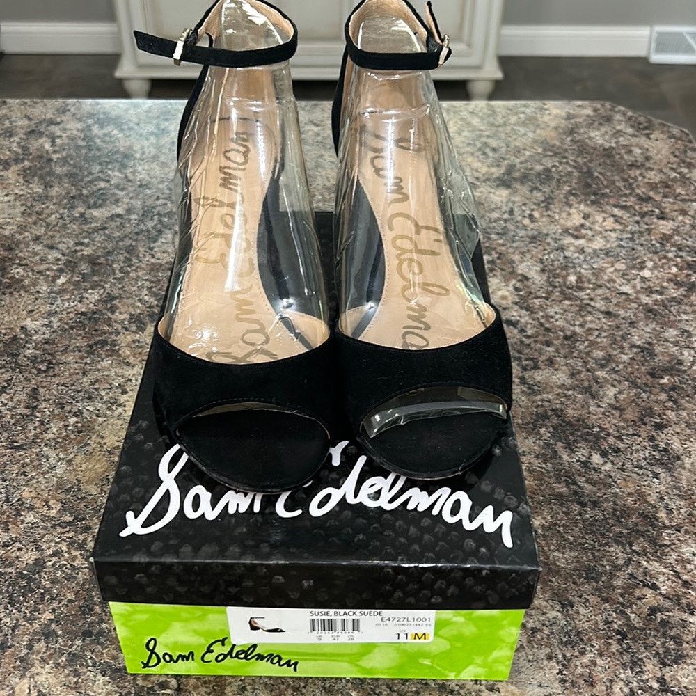 SAM EDELMAN SUSIE BLACK SUEDE